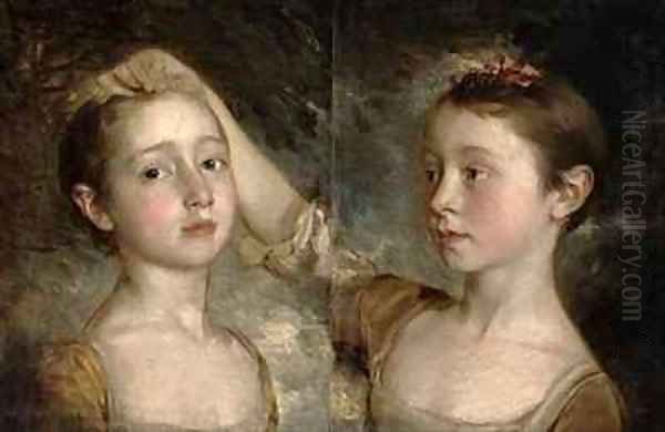 The Painters Daughters Mary and Margaret Oil Painting by Thomas Gainsborough