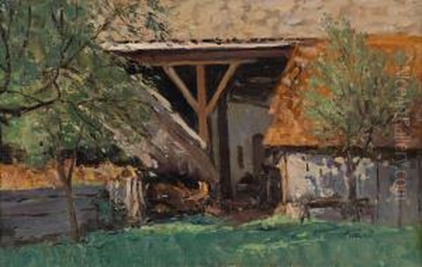 Barn Instainz Oil Painting by Alfred Zoff