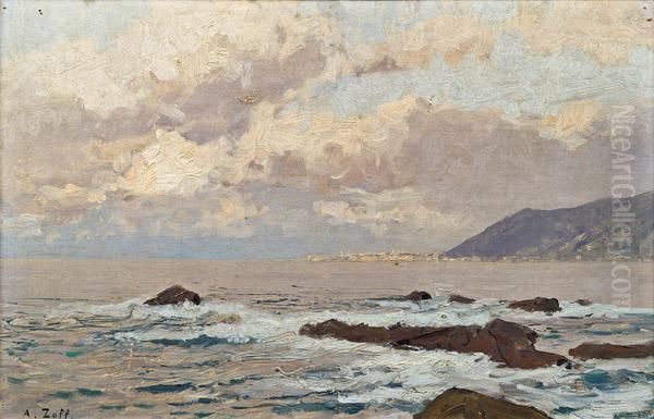 Blick Auf Genua Oil Painting by Alfred Zoff