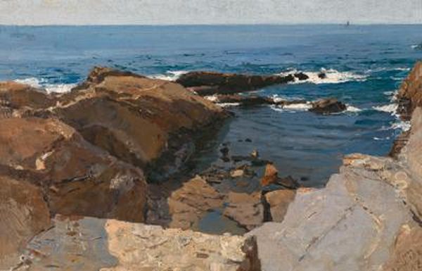 Costiera Presso Nervi Oil Painting by Alfred Zoff