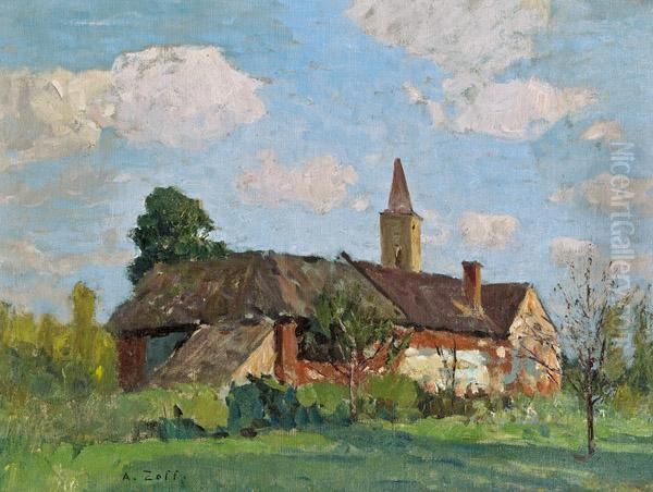 Sudsteirisches Dorf Oil Painting by Alfred Zoff