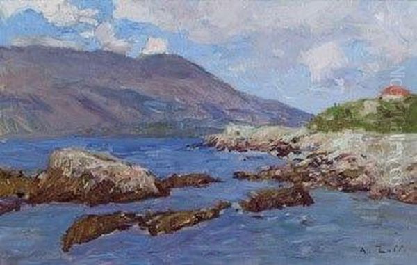 Meeresbucht Oil Painting by Alfred Zoff