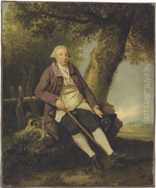 Portrait Of Thomas Bradshaw, Esq., Junior Secretary To Thetreasurer Oil Painting by Johann Zoffany