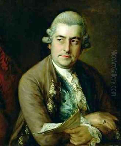 Portrait of Johann Christian Bach 1735-1782 Oil Painting by Thomas Gainsborough