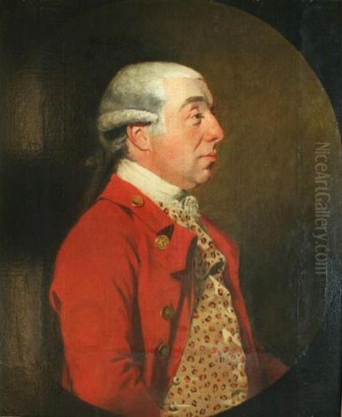 Portrait Of A Gentleman, Thought To Be Richard Stevens Of Moortown And Winscott Oil Painting by Johann Zoffany