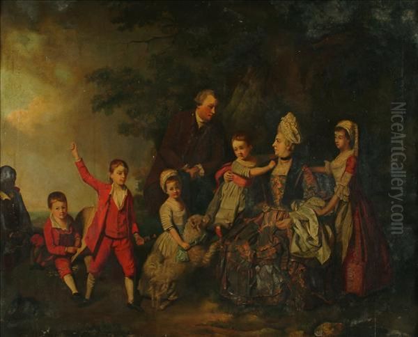 Family Groupportrait Oil Painting by Johann Zoffany