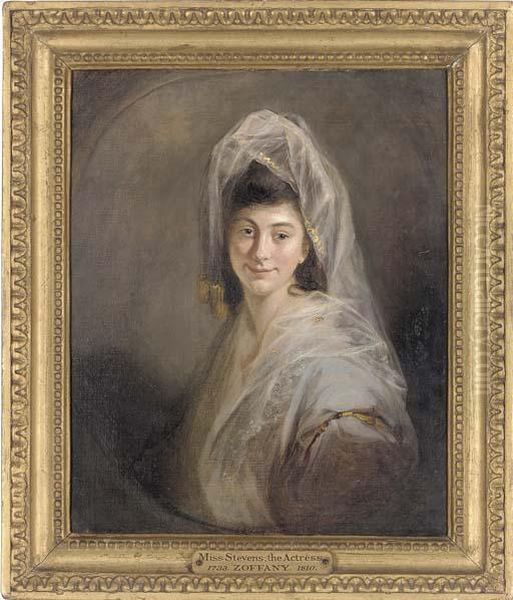 Portrait Of Miss Stevens Oil Painting by Johann Zoffany