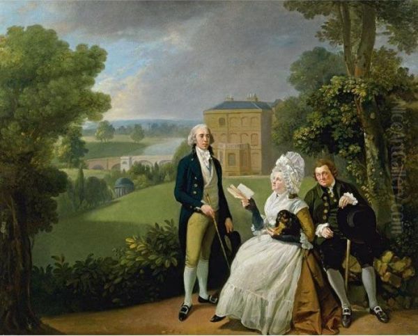 Portrait Of The Sayer Family Oil Painting by Johann Zoffany