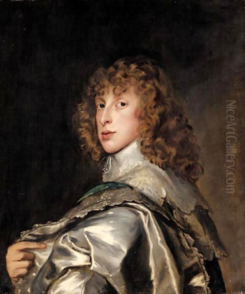 Portrait of Lord Bernard Stuart later Earl of Lichfield 1622-45 after Van Dyck Oil Painting by Thomas Gainsborough