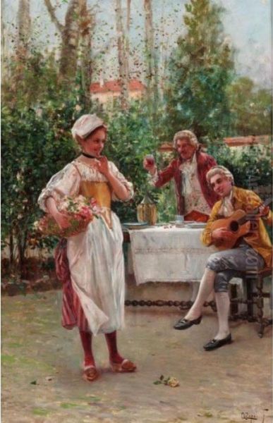 The Suitors Oil Painting by Antonio Zoppi