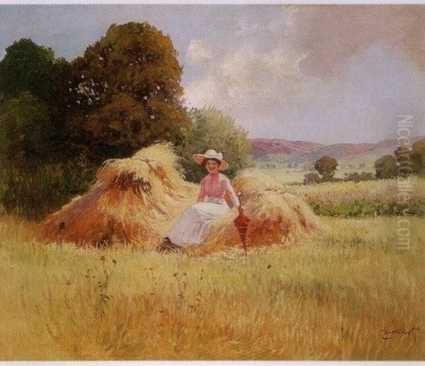 Rest Oil Painting by Gyula, Julius Zorkoczy