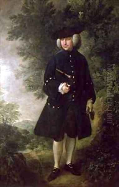 Portrait of Dr Rice Charleton 1710-89 Oil Painting by Thomas Gainsborough