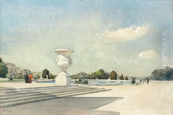 Scene De Parc Oil Painting by Jean Henri Zuber