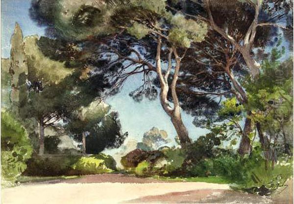 Cannes, 1883. Oil Painting by Jean Henri Zuber