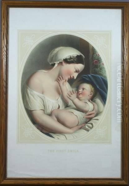 The First Smile Oil Painting by Fritz Zuber-Buhler