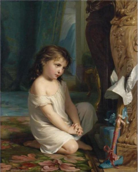 Eselsohren (penitence) Oil Painting by Fritz Zuber-Buhler