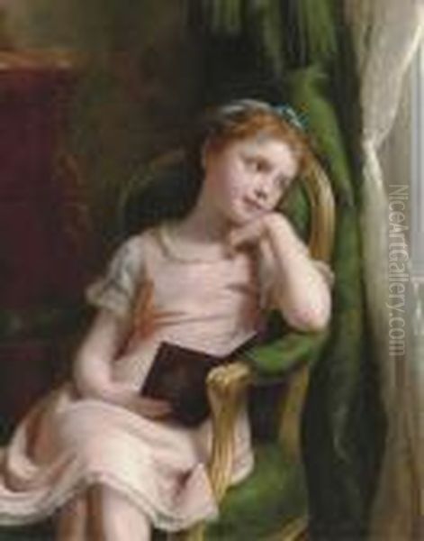 Daydreams Oil Painting by Fritz Zuber-Buhler