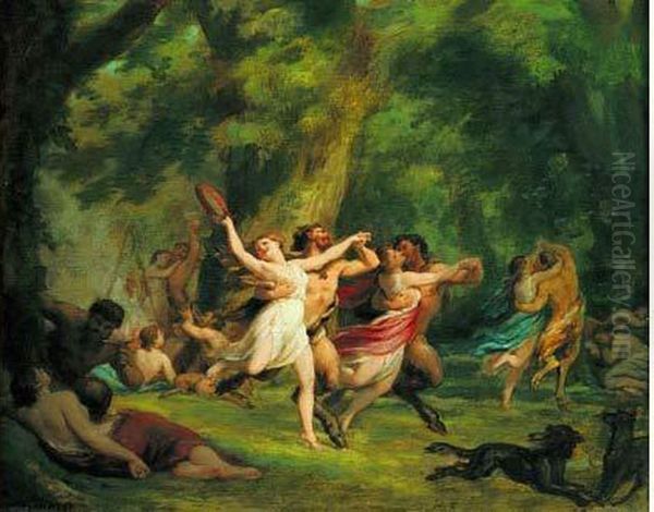 Bacchanale Oil Painting by Fritz Zuber-Buhler