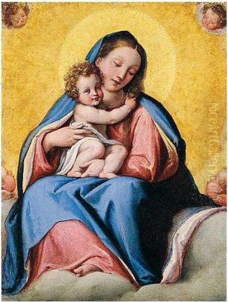 The Madonna And Child In Glory Oil Painting by Federico Zuccari