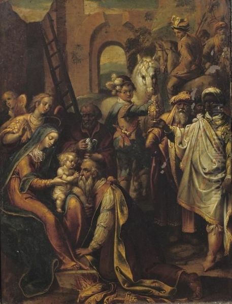 The Adoration Of The Magi Oil Painting by Federico Zuccaro