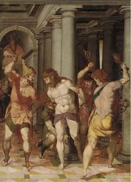 The Flagellation Oil Painting by Federico Zuccaro