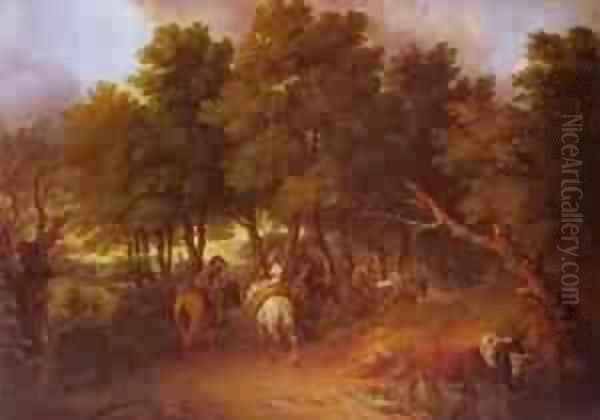 Pesants Returning From Market 1767-1768 Oil Painting by Thomas Gainsborough