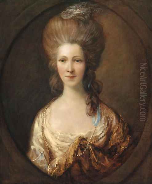 Portrait of Mrs. Thomas Fletcher (1749-1852) Oil Painting by Thomas Gainsborough