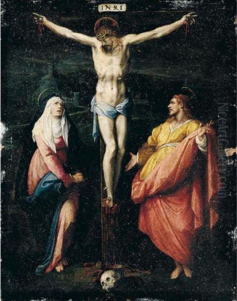 The Crucifixion Oil Painting by Jacopo Zucchi