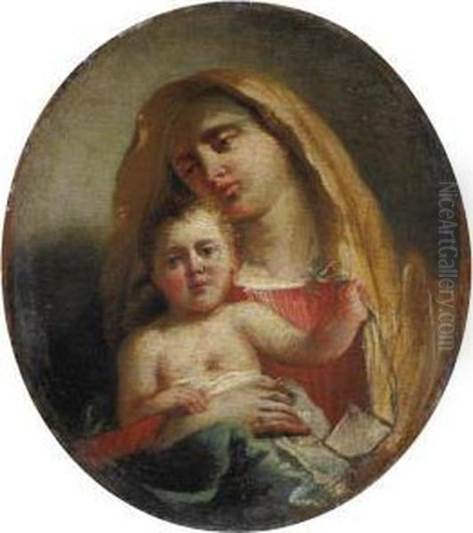 Madonna Col Bambino Oil Painting by Francesco Zugno