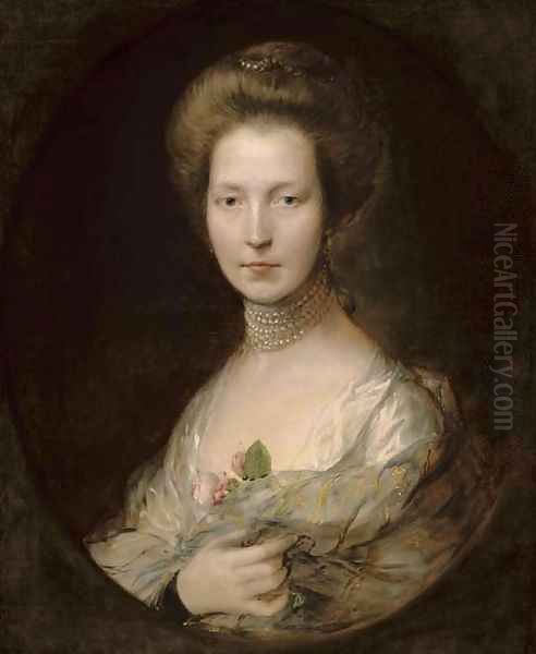 Portrait of a lady, identified as Lady Louisa Clarges Oil Painting by Thomas Gainsborough