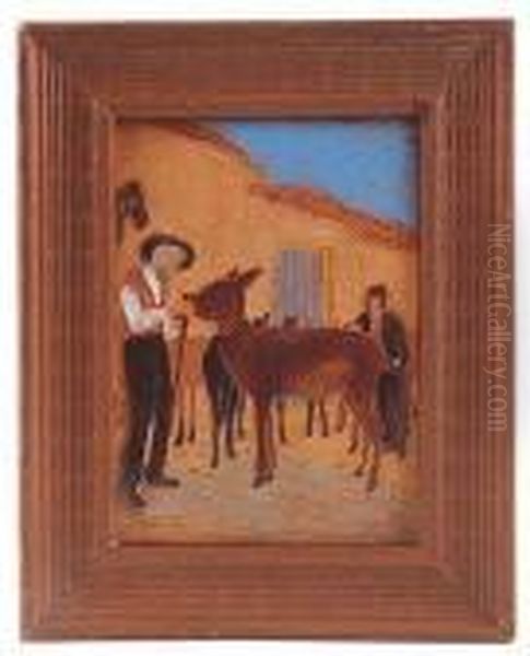 La Venta Del Burro Oil Painting by Daniel Zuloaga Olaya