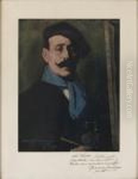 Autoretrato Oil Painting by Ignacio Zuloaga Y Zabaleta