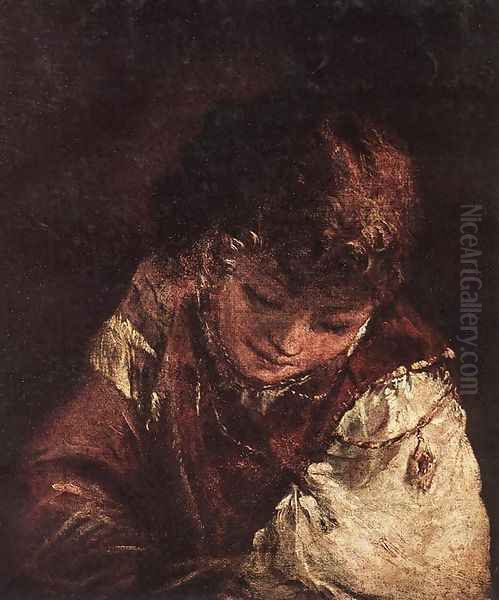 Portrait of a Boy c. 1700 Oil Painting by Aert De Gelder