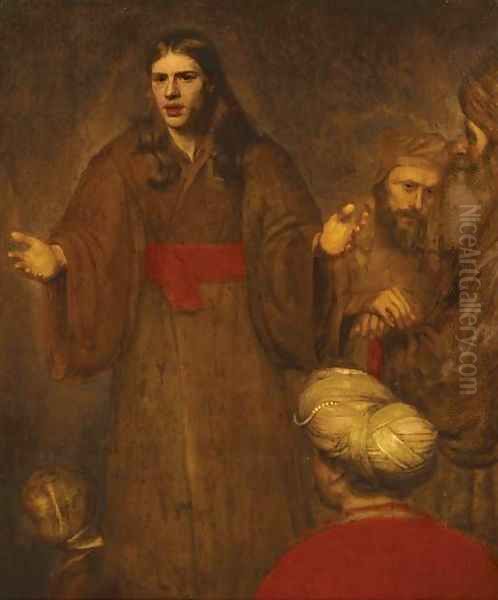 Christ blessing the children Oil Painting by Aert De Gelder