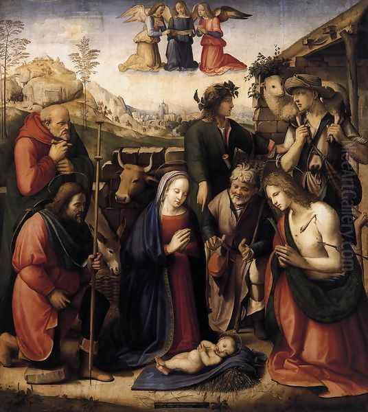 Adoration of the Shepherds 1510 Oil Painting by Ridolfo Ghirlandaio