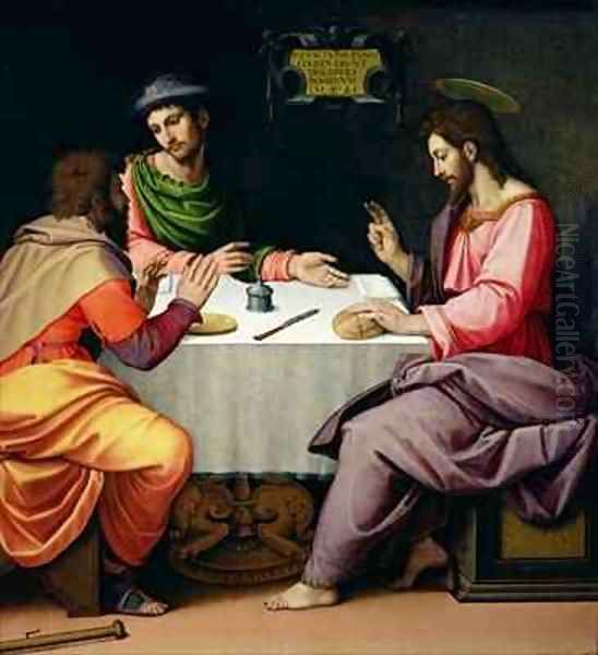 The Supper at Emmaus Oil Painting by Ridolfo Ghirlandaio