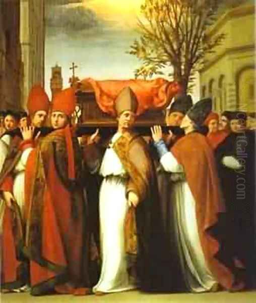 Conveyance Of The Body Of St Zenobius 1516-1517 Oil Painting by Ridolfo Ghirlandaio