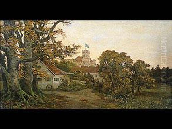 Burgschloss Der Wittelsbacher Oil Painting by Anton Zwengauer