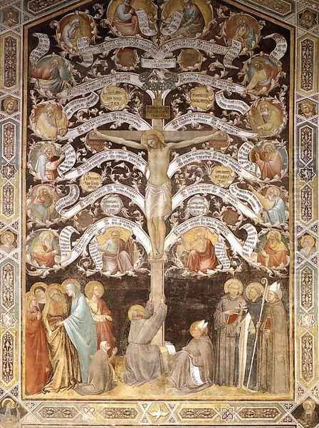 Allegory of the Cross 1330s Oil Painting by Agnolo Gaddi