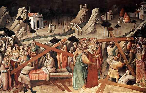 Discovery of the True Cross 1380s Oil Painting by Agnolo Gaddi