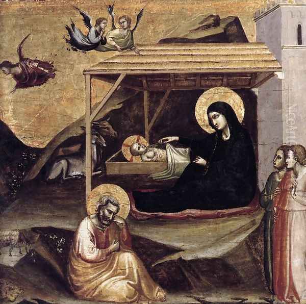 Nativity c. 1325 Oil Painting by Agnolo Gaddi