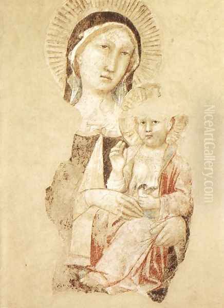 Madonna with Child (fragment) Oil Painting by Agnolo Gaddi