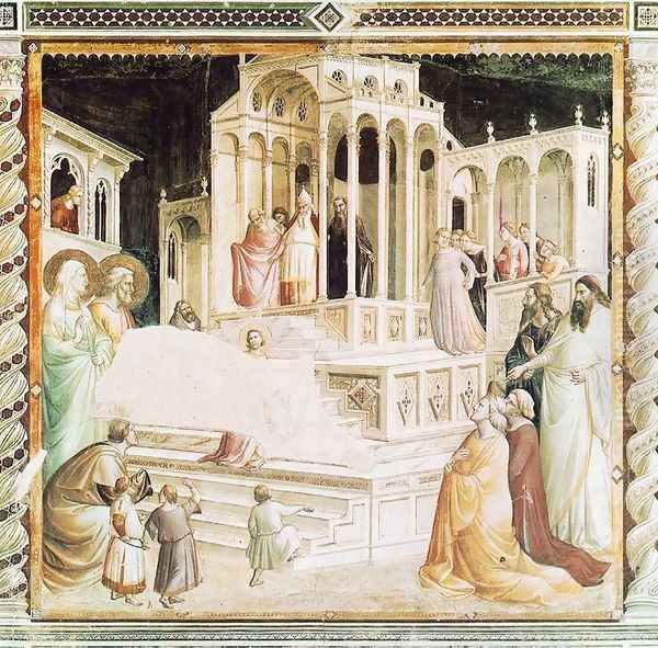 Presentation of Mary in the Temple 1327-30 Oil Painting by Agnolo Gaddi