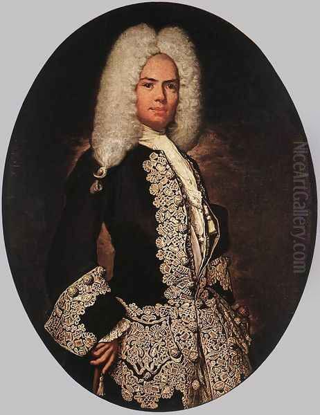 Portrait of a Gentleman c. 1730 Oil Painting by Vittore Ghislandi