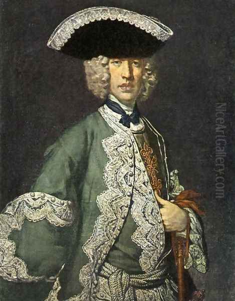 Portrait of a Gentleman 1730s Oil Painting by Vittore Ghislandi