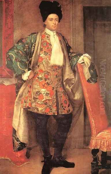 Portrait of Count Giovanni Battista Vailetti c. 1710 Oil Painting by Vittore Ghislandi