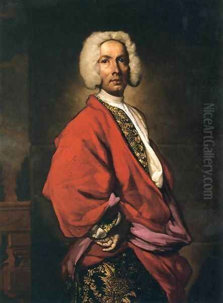 Portrait of Count Galeozzo Secco Suardo (1681-1733) Oil Painting by Vittore Ghislandi