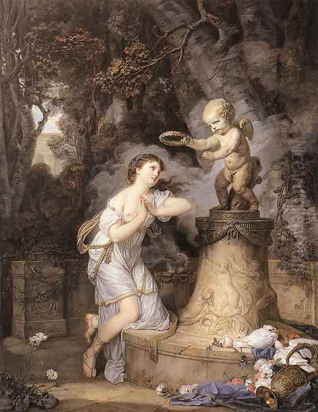 Votive Offering to Cupid 1767 Oil Painting by Jean Baptiste Greuze