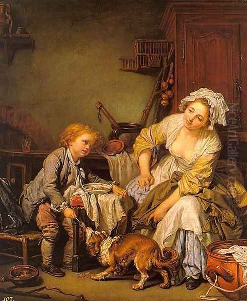 The Spoiled Child 1765 Oil Painting by Jean Baptiste Greuze