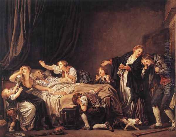 The Punished Son 1778 Oil Painting by Jean Baptiste Greuze